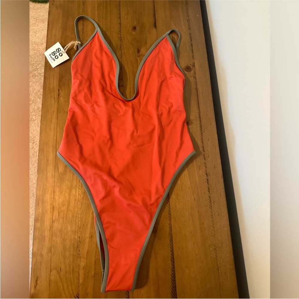 SoSo swim original cut tangerine swimsuit